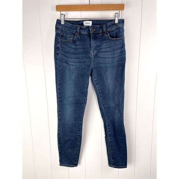 Pistola | Arielle Revolve Mid Rise‎ Dark Wash Stretchy Skinny Jeans 28 - Picture 2 of 11